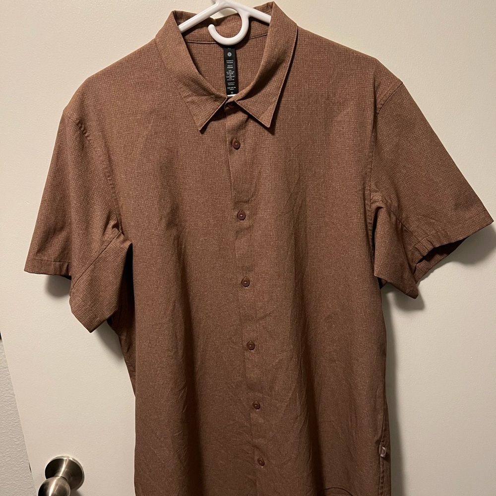 lululemon athletica Brown Casual Button Down Shirt
